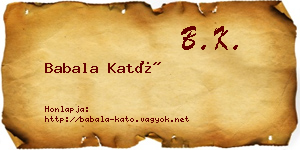 Babala Kató névjegykártya